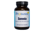 Bottle of Protazen Somnia sleep supplement on a white background